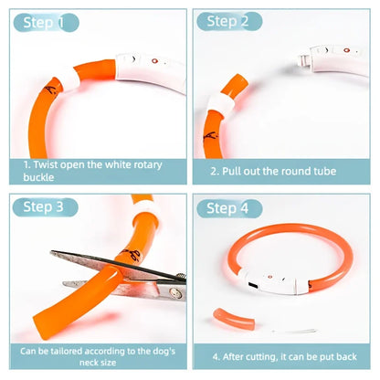 LED Rechargeable Dog Collar
