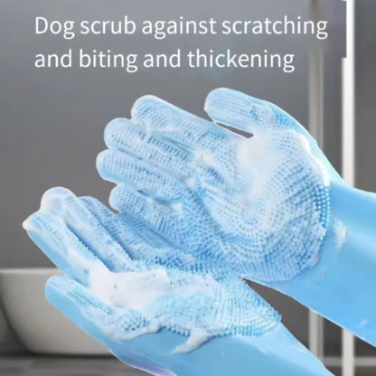 Silicone Pet Bath Gloves