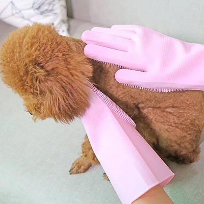 Silicone Pet Bath Gloves