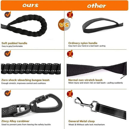 Reflective Elastic Dog Leash